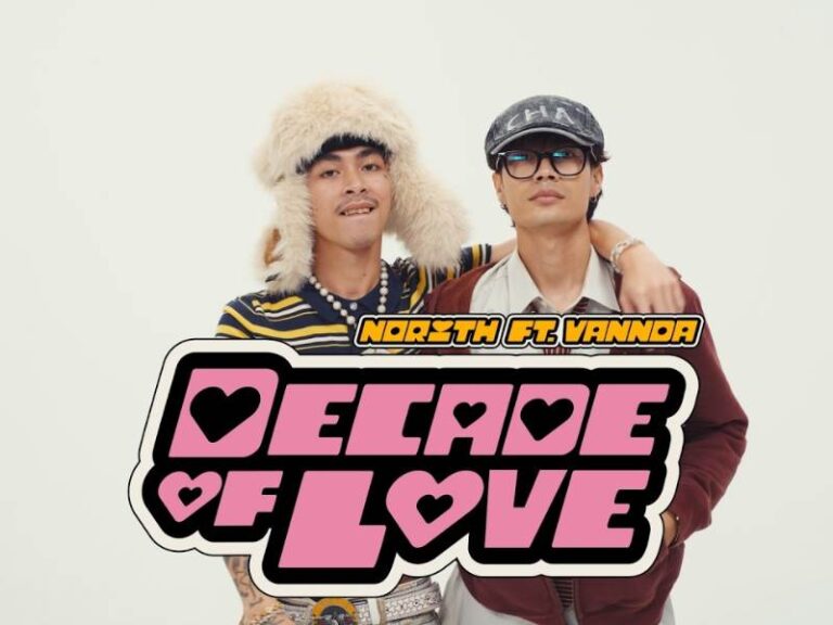 Artists NORITH and VANNDA posing together for the "DECADE OF LOVE" single cover art.